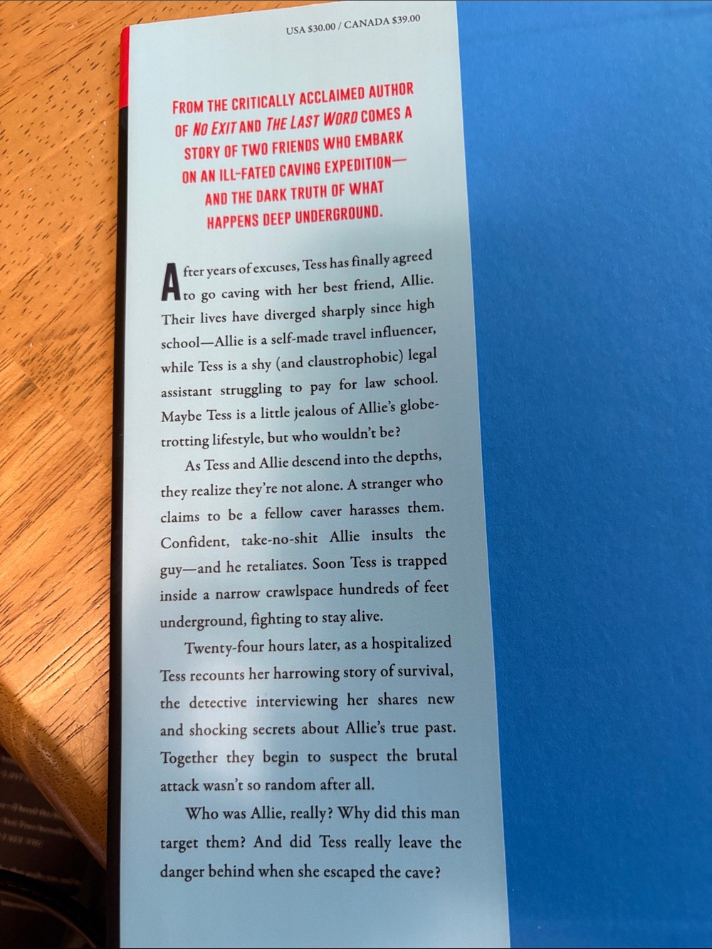 Her Last Breath by Taylor Adams - Black & Blue Hardcover Novel - Picture 3 of 4